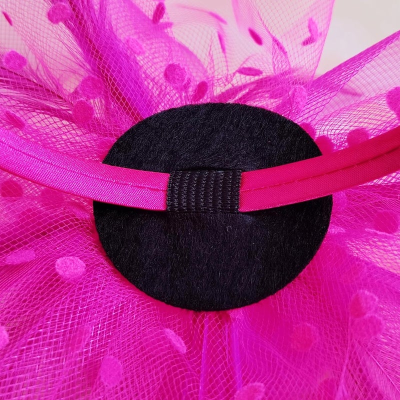 HIWIND Store Fascinators Hat Women Tea Party Headband Flower Cocktail Mesh Feathers Hair Clip Kentucky Derby Hat Wedding - Image 5